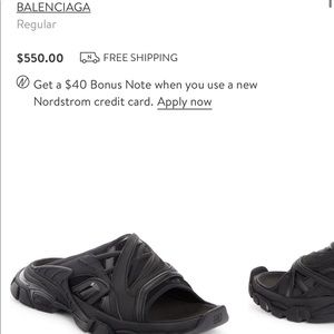 Men’s Black Balenciaga Track Slide Sandal